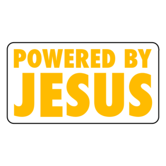 Powered By Jesus Sticker (Yellow)
